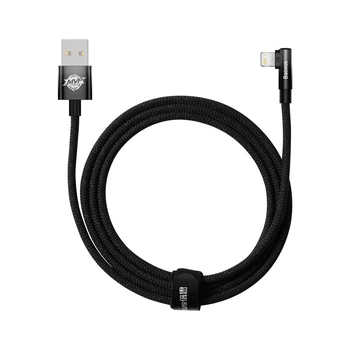 Кабель зарядный Baseus USB - Lightning MVP 2 угловой 2.4А 2 м Black (CAVP000101)