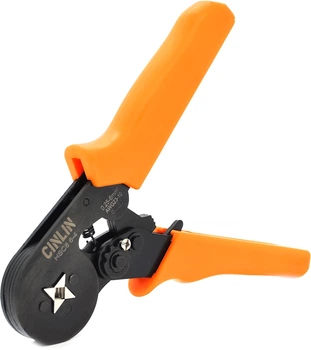 Кримпер Voltronic Cinlinele HCS8 6-4 для обжима кабельного наконечника, Orange + набор кабельных наконечников (VE0508, VE7508, VE1008, VE1508, VE2508, VE4009, VE6102) (YT23245)