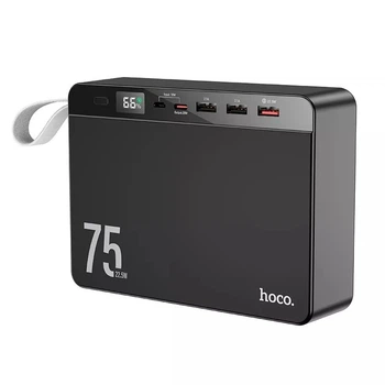 Повербанк 75000mAh 22.5W Hoco J94 Overlord 277.5Wh 3xUSB/Type-C/microUSB 5A PD QC чорний