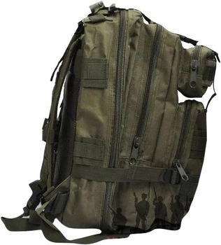 Тактичний рюкзак ESDY 3P 25 л Олива (11939761)