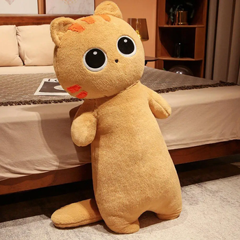 Мягкая Игрушка Кот 60 см, Подушка, Обнимашка, Рыжий