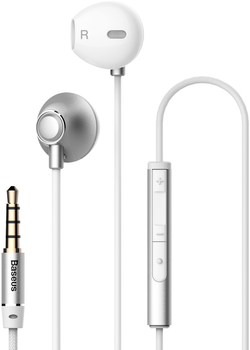 Słuchawki Baseus Encok H06 lateral in-ear Wire Earphone Silver (NGH06-0S)