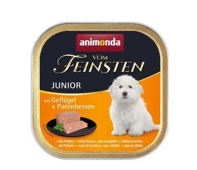 Консерва Animonda Vom Feinsten Junior with Poultry + Turkey hearts для щенков, с птицей и сердечками индейки, 150г