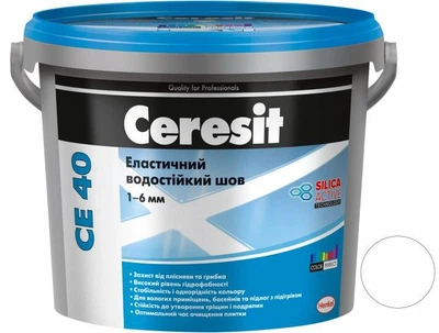 Затирка Ceresit CE 40 Trend Collection Эластичный водостойкий шов 2кг белый мрамор 102