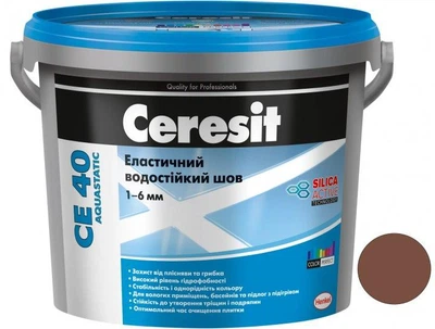 Фуга Ceresit CE 40 Aquastatic Еластичний водостійкий шов 2кг цегляний 49