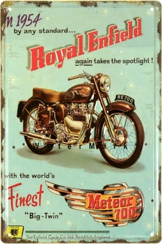 Металлическая табличка "Royal Enfield Meteor 700" (ms-104123)