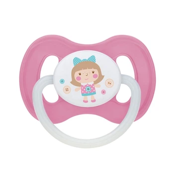 Пустышка силиконовая симметричная Toys Розовая Canpol babies 18 мес+ 23/293-pink 5903407232935