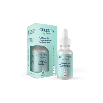 Сыворотка от отеков для зоны вокруг глаз с кофеином Celenes caffeine 5% rovan berries 30 мл