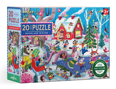 Puzzle EeBoo Woodland winter 20 elementów (0689196514968)