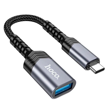 Перехідник HOCO UA24 Type-C to USB 3.0 на OTG для Android пристроїв Сірий