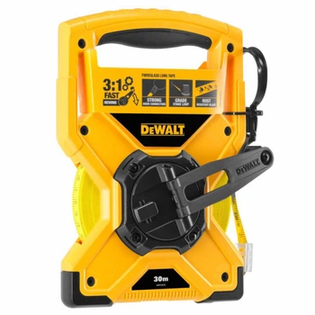 Рулетка измерительная DeWALT FIBREGLASS, 30 м х 12 мм, лента со стекловолокном DWHT34218-0