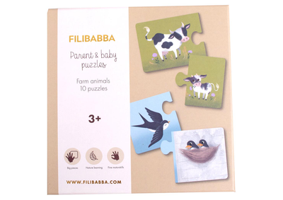 Puzzle Filibabba Farm animals 20 elementów (5712804027675)