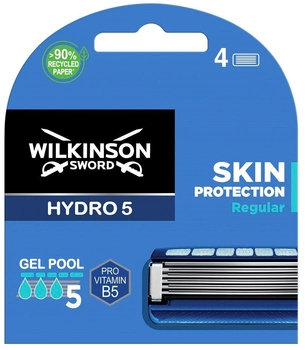 Змінні бритвені леза для гоління Wilkinson Sword Hydro 5 Skin Protection Regular для чоловіків 4 шт (4027800402205)