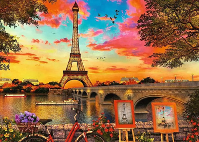 Puzzle Ravensburger The Banks Of The Seine 1000 elementów (4005556151684)