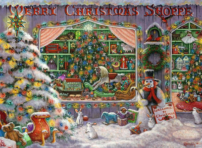 Пазл Ravensburger The Christmas Shop 500 елементів (4005556165346)