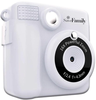 Aparat do natychmiastowych wydruków SaveFamily Children's Instant Print Camera Biały (8425402547106)