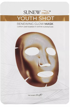 Маска SunewMed+ Youth Shot Renewinr Гlow Mask вислітлююча таканинна 25 г (5900378737650)