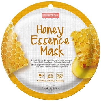 Maseczka Purederm Honey Essence Mask w płacie Miód 18 g (8809411187872)