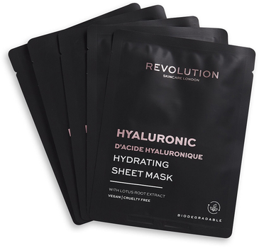 Maseczka w płachcie Revolution Skincare Hyaluronic Acid Hydrating Sheet Mask nawilżająca z kwasem hialuronowym 5 szt (5057566263856)