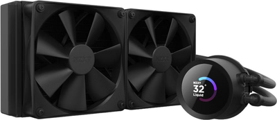 Система жидкостного охлаждения NZXT Kraken 240 мм AIO liquid cooler w/Display, Radiator, Fans Black (RL-KN240-B1)