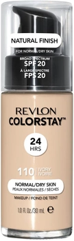 Тональна основа Revlon ColorStay Makeup SPF20 для нормальної та сухої шкіри 110 Ivory 30 мл (309974677011)
