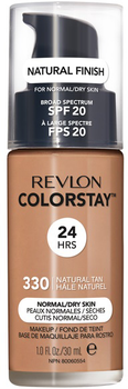 Тональна основа Revlon ColorStay Makeup SPF20 для нормальної та сухої шкіри 330 Natural Tan 30 мл (309974677097)