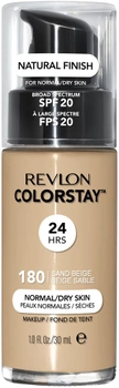 Тональна основа Revlon ColorStay Makeup SPF20 для нормальної та сухої шкіри 180 Sand Beige 30 мл (309974677035)
