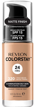 Тональна основа Revlon ColorStay Makeup SPF15 для комбінованої та жирної шкіри 320 True Beige 30 мл (309974700108)