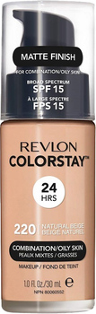 Podkład matujący Revlon ColorStay Makeup SPF15 do cery mieszanej i tłustej 220 Natural Beige 30 ml (309974700054)