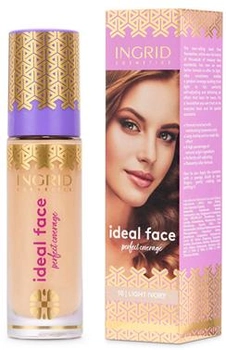 Podkład matujący Ingrid Ideal Face Make Up kryjący 010 Light Ivory 35 ml (5902026661591)