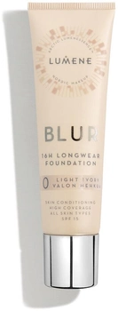 Podkład do twarzy Lumene Blur 16h Longwear Foundation SPF15 wygładzający 0 Light Ivory 30 ml (6412600834611)