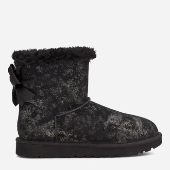 Женские угги низкие замшевые с мехом UGG 654008709 39 25 см Черные (1159795476)