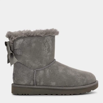 Женские угги низкие замшевые с мехом UGG 540296703 39 (8US) 25 см Серые (1159798257)