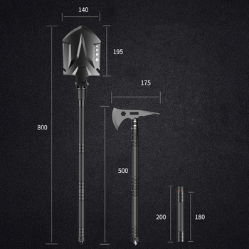 Многофункциональный набор YUANTOOSE TL1-F4 лопата, топор, ложка, вилка, нож походный