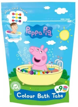 Таблетки для ванни Peppa Pig Bath Bombs and Tabs фарбувальні 144 г (5903957303550)