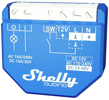 Inteligentny przełącznik Shelly "Qubino Wave 1" jednokanałowy 16 A (3800235269039)
