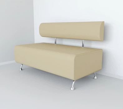 Диван офисный Tobi Sho Доран-42 без подлокотников 1200x540x750, кожзам Шампань 2207