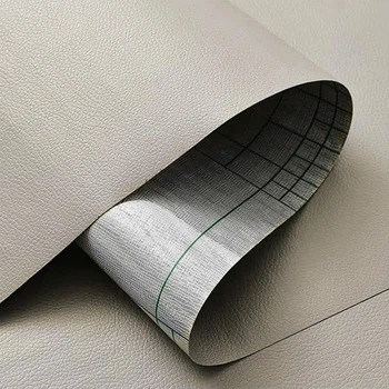 Самоклеюча екошкіра у рулоні Sticker Wall 1.37*1m*0.5mm LIGHT GREY D (3DPanda-1373)
