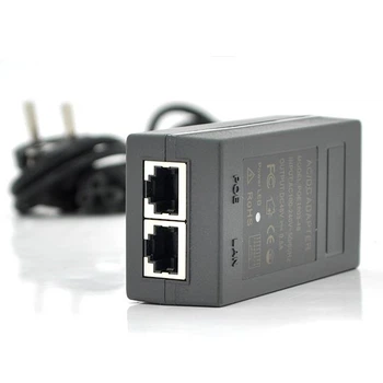 POE інжектор 12V 1A (12Вт) з портами Ethernet 10/100 / 1000Мбіт / с + кабель живлення (0416) VOLTRONIC