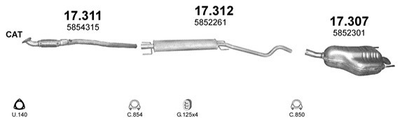 Труба Opel Astra H Polmostrow (17.311) (850290)