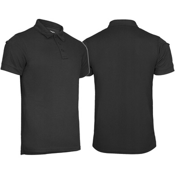 Футболка поло термоактивная MIL-TEC Tactical Polo Quickdry Черная XXL