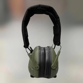 Тактичні активні навушники HD-16 із шумозаглушенням, універсальне кріплення, на голову та шолом, блютуз, олива