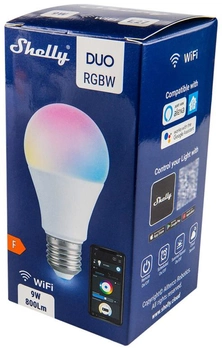 Inteligentna Wi-Fi żarówka Shelly "Duo RGBW" LED ściemnialna 9 W (3800235262306)