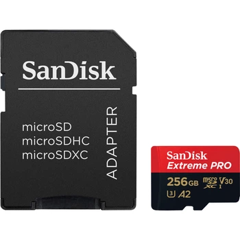 メモリー TED416GM2400C16BK Карта памяти SANDISK Extreme Pro microSDXC 256GB UHS-I U3 V30 + SD