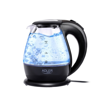 Чайник скляний Adler AD 1224 1.5 л Black ТР