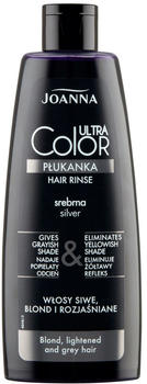 Płukanka do włosów Joanna Ultra Color System do siwych blond i rozjaśnionych srebrna 150 ml (5901018014940)