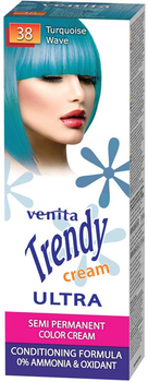 Krem do koloryzacji włosów Venita Trendy Cream 38 Turquoise Wave 75 ml (5902101518567)