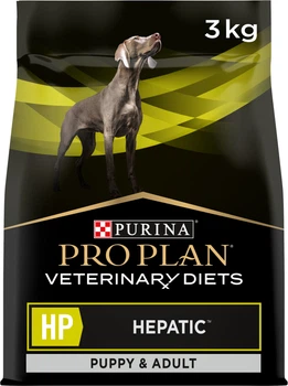 Sucha karma dietetyczna Purina Pro Plan HP Hepatic dla szczeniąt i psów dorosłych wspomagająca czynność wątroby w przewlekłej niewydolności wątroby 3 kg (7613034996312)