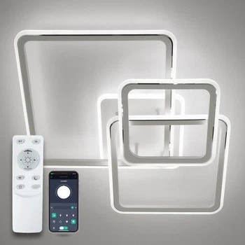 Светильник потолочный светодиодный LUMINARIA SONNE 90W 4S APP 525525 WHITECHROME 220V IP20 с пультом ДУ