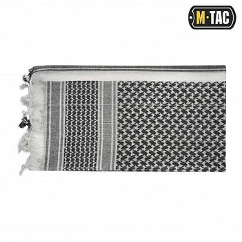 Арабська шарф хустка арафатка зсу, тактичний чоловічий Шемаг куфію для захисту обличчя M-Tac White/Black, 40902036